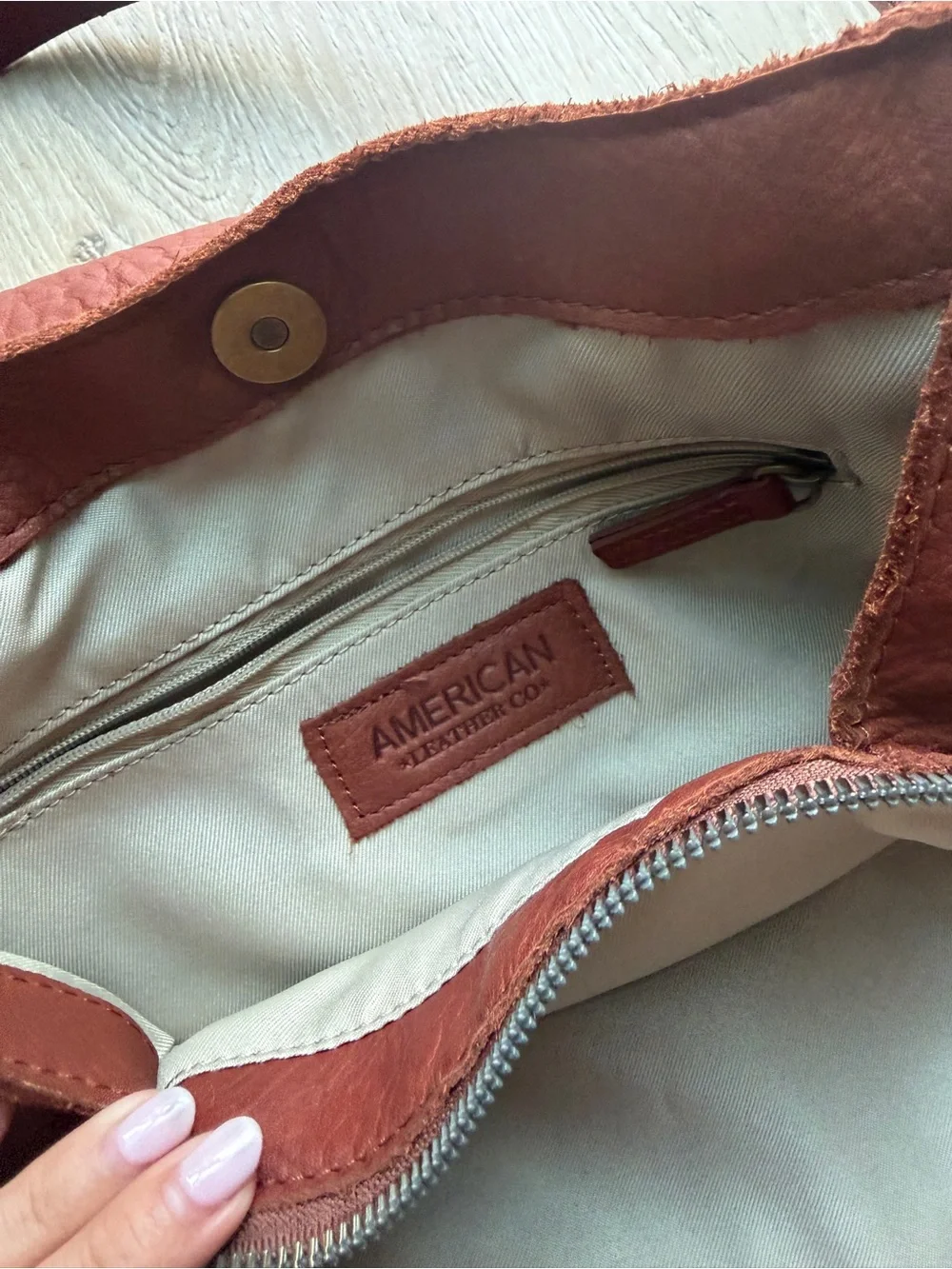 American Leather Co. Brown Shoulder Bag